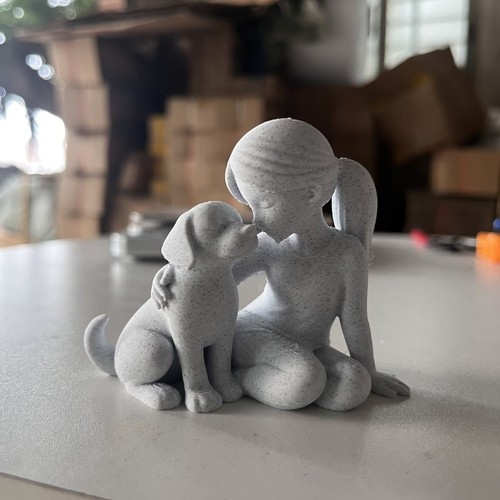 Printed desktop dog - 3d,