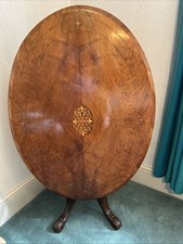 19th Century Burr Walnut  Loo Table