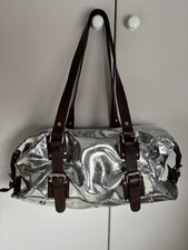 Silver vintage Topshop leather handbag