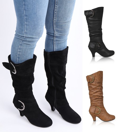 Womens mid heel winter twin - heel,