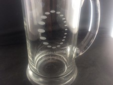 London Eye British Airways Etched 1 Pint Glass Advertising Souvenir Tankard