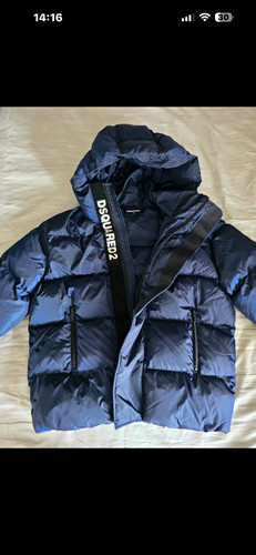 Dsquared2 navy wool hooded - navy,