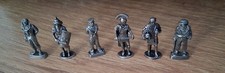 6x Vintage Kinder Surprise Metal Solider Figures