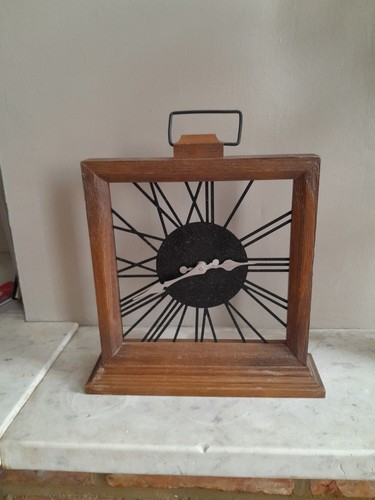 Wooden skeleton style clock - skeleton,
