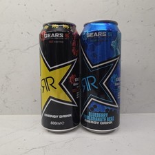 2 x Gears Of War 5 Rockstar Energy Drinks 500ml Limited Edition Drink Cans EMPTY