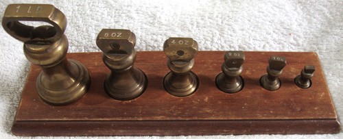 Set vintage brass bell - -,