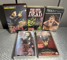 Horror Action VHS Video Tapes Bundle Of 5 Titles PAL Halloween Cert 18
