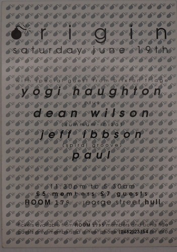 Rave flyer rigin hull dean - at, hull-dean