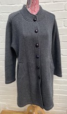 Sarah Dunnway Coatigan Jacket XL/XXL Blue Long Button Down Warm Pockets 