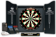 Winmau Professional Dart Set - Diamond Plus Dartboard - Cabinet - 2 x Darts 