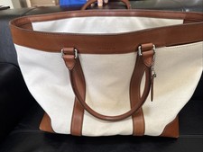 COACH Leather Canvas Weekend