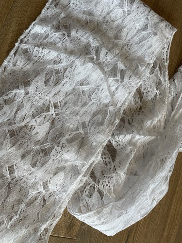 White lace chair sash - white,