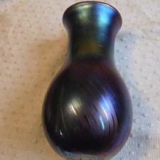 SUPERB LARGE  SIGNED JOHN DITCHFIELD IRIDESCENT GLASS VASE