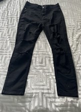 Ladies Boohoo Black Ripped