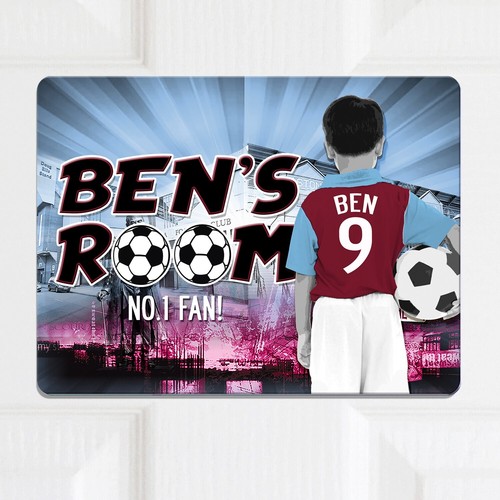 Personalised aston villa door - villa,