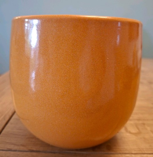 Medium orange plant pot - orange,