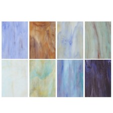 8 Sheets 4 x 6" Stained Glass