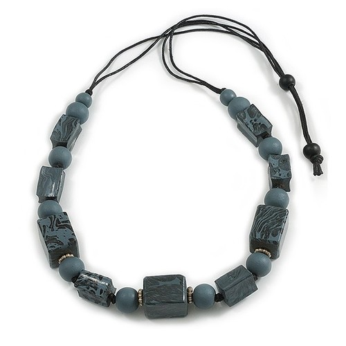 Chunky grey with animal print - grey,