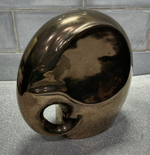 Quirky Modern Ceramic Pottery Elephants Golden Bronze Glaze