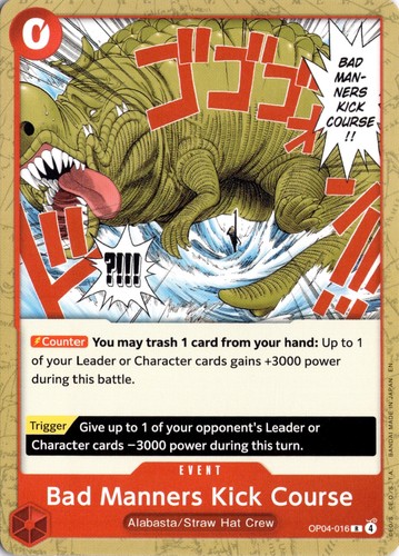 Bad manners kick course - course, r