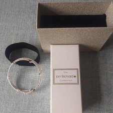 Jon Richard Collection Silver Toned Multi Strand Cuff Bracelet with Heart Shapes