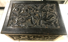 Antique carved Work Box Sewing