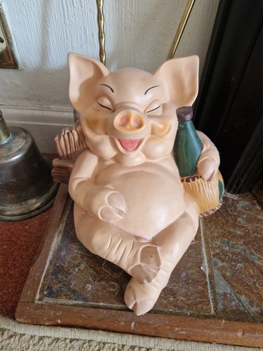 Pottery pig ornament - pig,