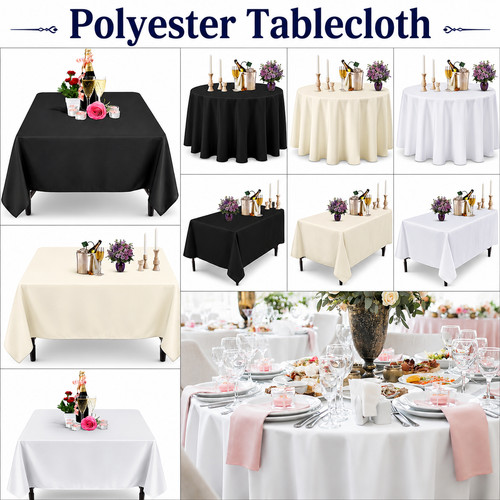 Tablecloth polyester white - tablecloth,