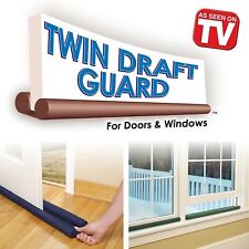 2 Pack Double Sided Twin Draft Guard Draught Excluder for Doors & Windows