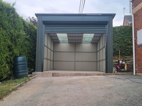 Metal building garden - building,