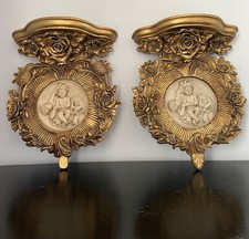 Pair Of Ornate Gilt Wall