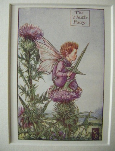 Vintage flower fairies print - fairies, &