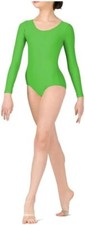 Ladies Nylon  Stretch Long Sleeve Leotard Dance Bodysuit