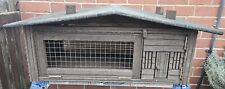 Guinea-pig  hutch with glass viewing back. Oak. Removable roof.