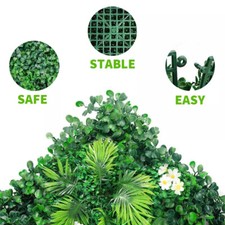 6/12/18X Artificial Greenery Wall Hedge Grass Fence Plant Fake Mat Foliage Panel
