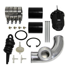 Uinversal SQV Blow Off Valve BOV IV BK+51mm 90 degree Flange Pipe +Silicone Hose