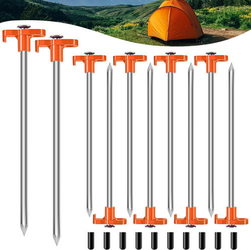 10pcs tent stakes heavy duty - stakes,