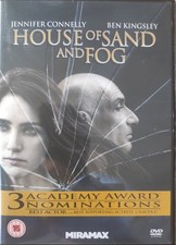 House Of Sand And Fog DVD - Ben Kingsley, Jennifer Connelly, vgc