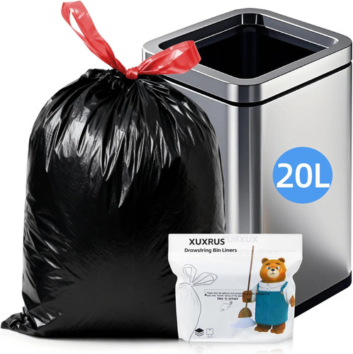 Litre bin bags black strong - black,