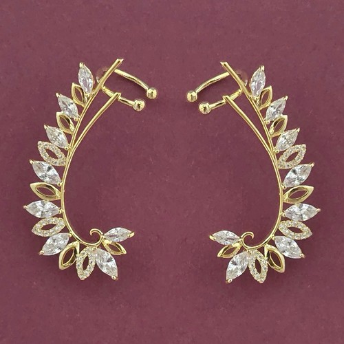 Zirconia earcuff earrings - zirconia,
