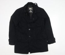 Atticus Men's Black Pea Coat