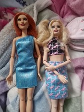 Custom Repainted Barbie Dolls Of Harley Quinn And Poison Ivy DC