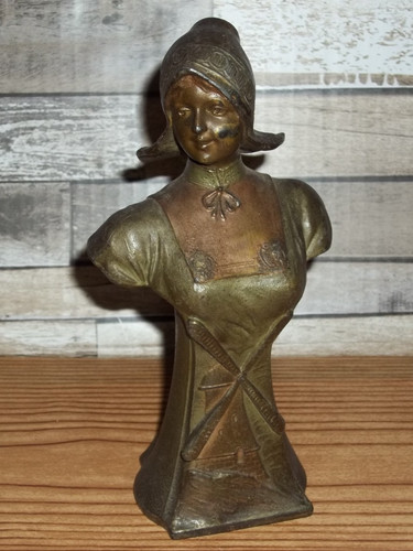 Spelter bronze sculpture bust - bronze,