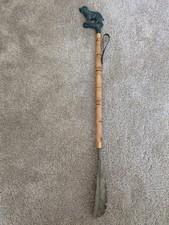 Vintage Dog Bamboo & Plastic Shoe Horn/Shoespoon
