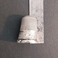 Antique Victorian 1887 Charles May & Sons Sterling Silver Hallmarked Thimble