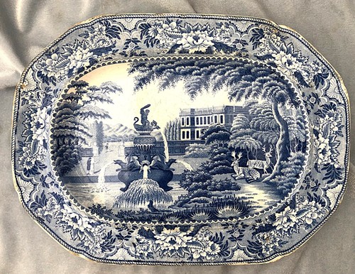 Rare antique c1820 blue - blue, &
