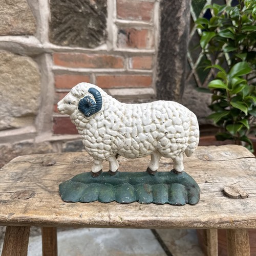Cute ram doorstop rustic home - cute,