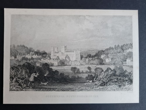 Antique 1836 print - , southwell