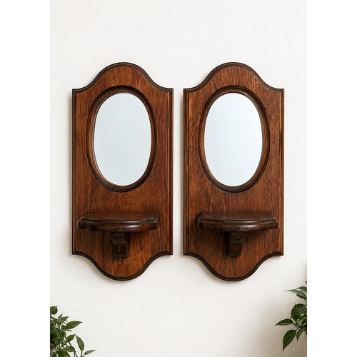 Vtg wood wall - wood, shelf