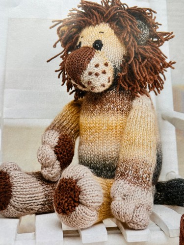 Soft knit toy lion 34cm - toy,